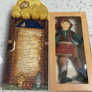 Hallmark Vintage 1979 The Little Drummer‎ Boy NIB cotton doll collectible Xmas
